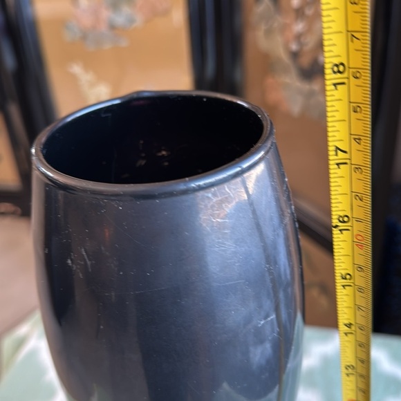 Vintage Turkish Monna glass Black and copper red umber Gradient Vase - Picture 8 of 8